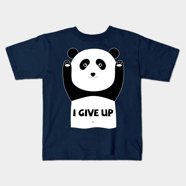 I give up funny panda Kids T-Shirt by grafart